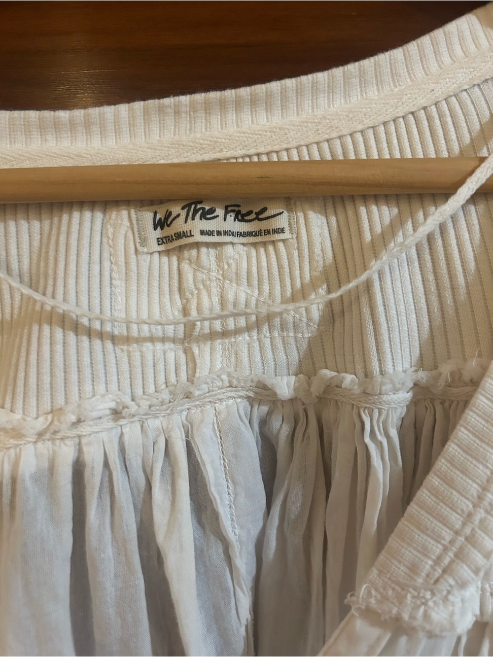 We the People oversized Lyrical Tunic creamy white size XS #1156 - Picture 4 of 6